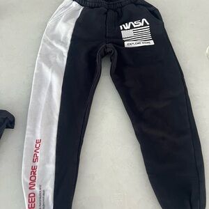 Zara Kids NASA Black and White Joggers